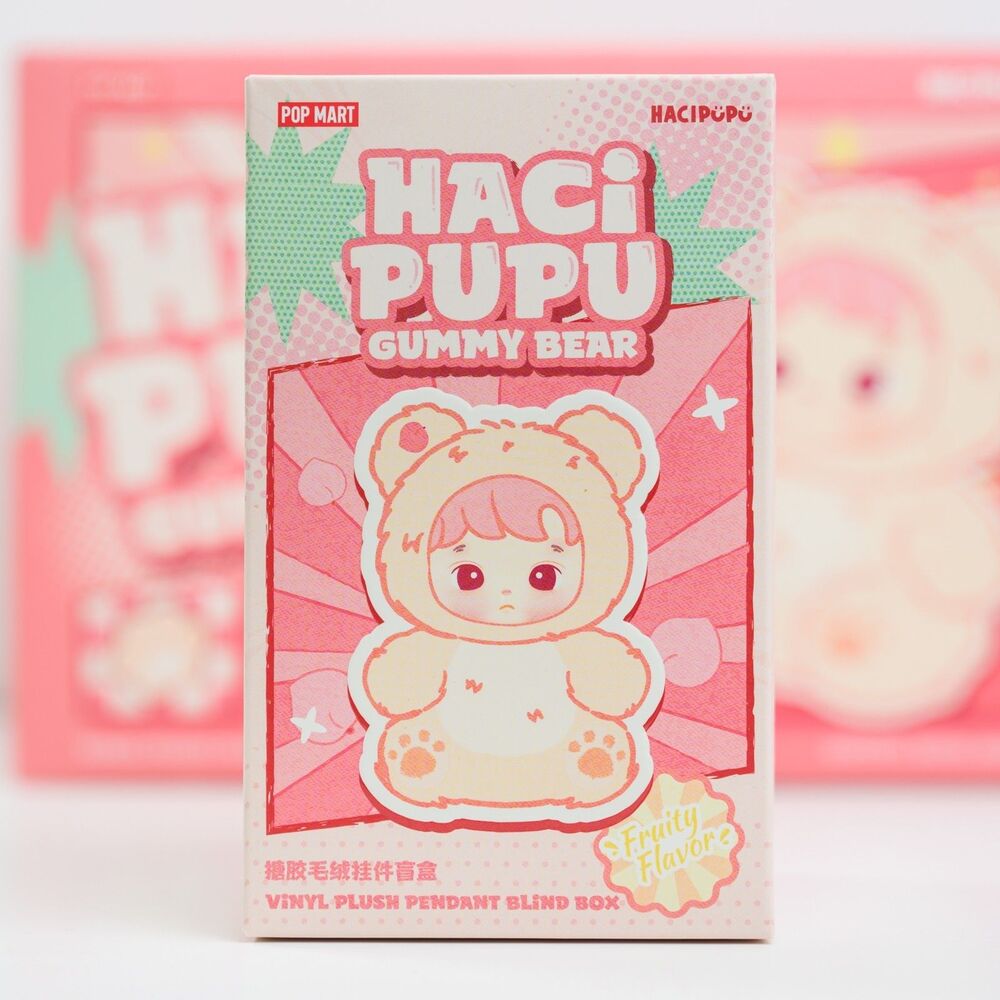 POP MART HACIPUPU Gummy Bear Series Vinyl Plush Pendant Blind Box AUTHENTIC